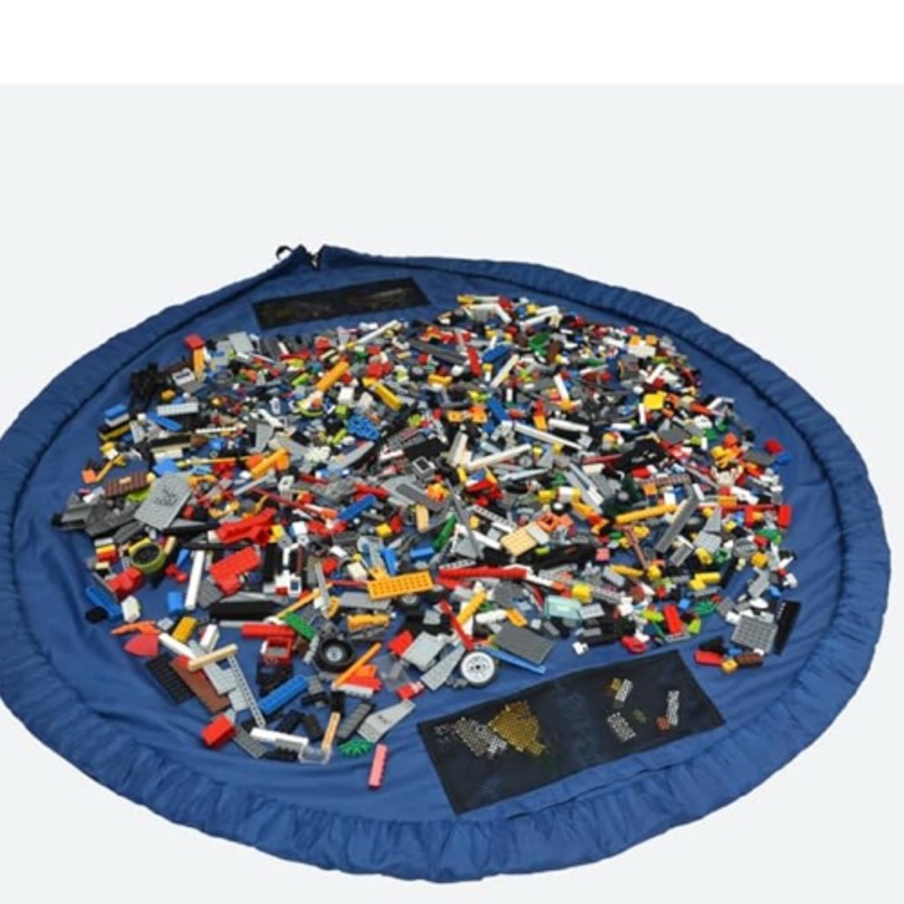 Blue Toy Storage Mat Bag